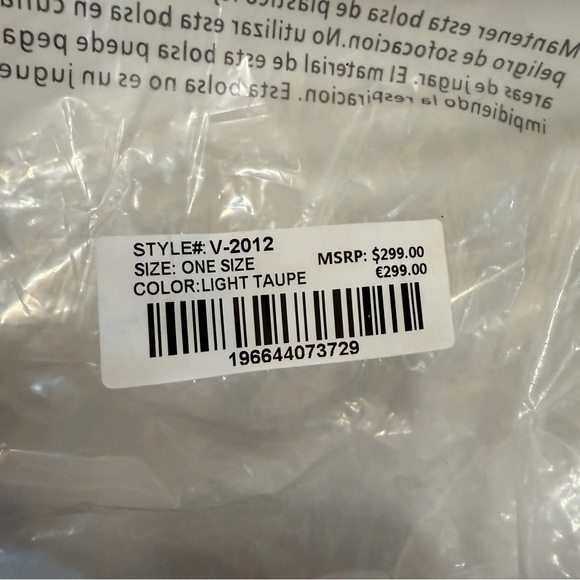 Valentino Orlandi Light Taupe Quilted Vegan Leather Hand Bag - NWT - Picture 10 of 14